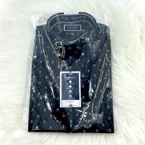 Club Room Performance Slim Fit Long Sleeve - Skulls - Small - New with tags